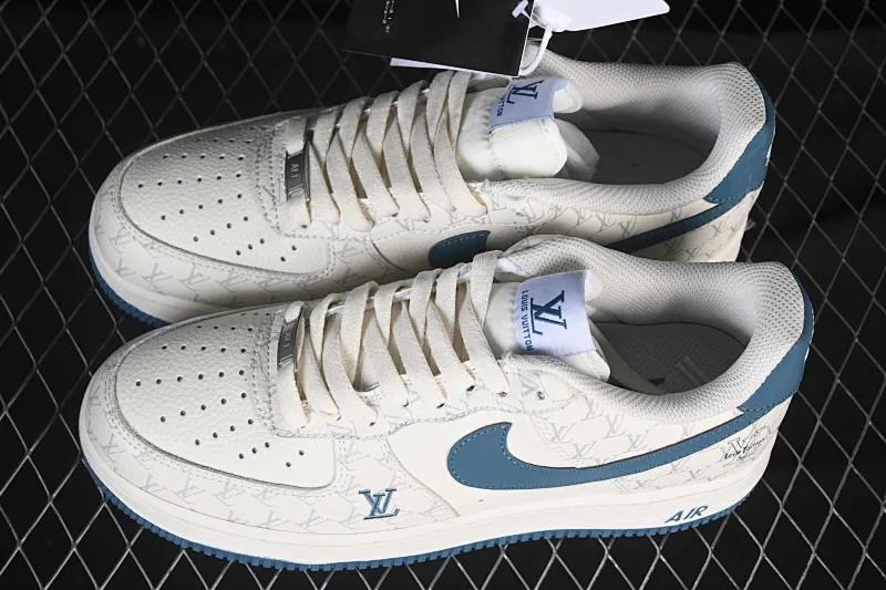 All categories Nk Air Force 1 Air Force series Nk Air Force 1 Low Air Force low-top Nike Air Force 1'07 Low LV joint Gulf blue print Air Force 1 low-top casual sneakers BZ6880-105